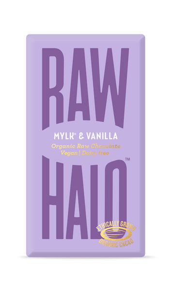 Mylk & Vanilla Organic Raw Chocolate Bar - Raw Halo