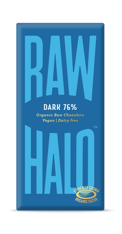 Dark 76% Organic Raw Chocolate Bar - Raw Halo
