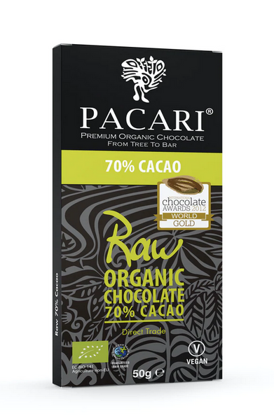 Pacari Organic 70% Raw Chocolate (50g) - Gold Award Winner